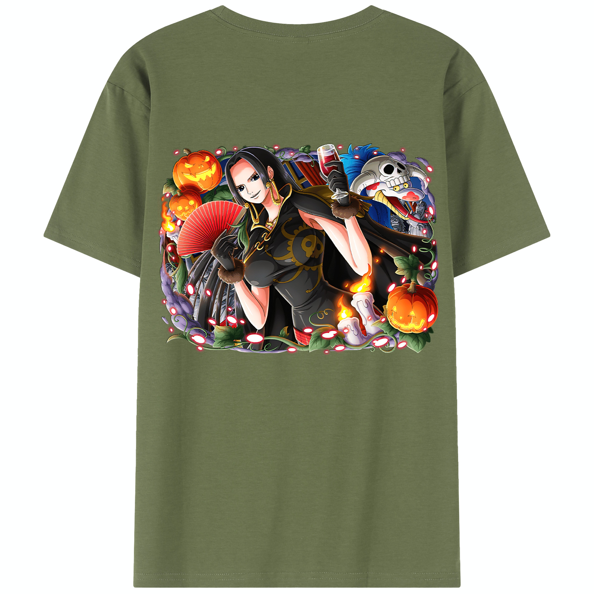 ワンピース ボア・ハンコック ONE PIECE Boa·Hancock 綿100％半袖Tシャツ（背面プリント）